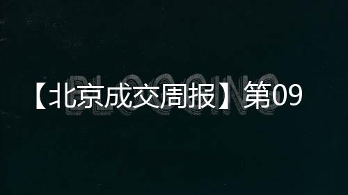 【北京成交周報】第09周新房成交2153套,二手房4985套,漲價房源1009套