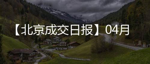 【北京成交日報】04月08日二手房592套;漲價房源144套