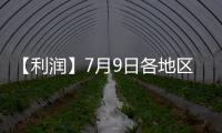 【利潤】7月9日各地區(qū)每頭生豬利潤匯總