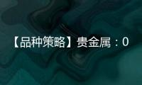 【品種策略】貴金屬：09月13日多家期貨公司晨報觀點匯總