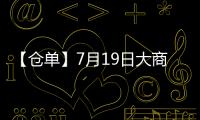 【倉單】7月19日大商所苯乙烯期貨倉單較上一日持平