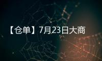 【倉單】7月23日大商所豆一期貨倉單較上一日增加67手