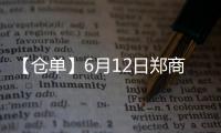 【倉單】6月12日鄭商所玻璃期貨倉單較上一日減少9張