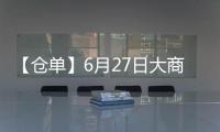 【倉單】6月27日大商所豆一期貨倉單較上一日持平