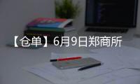 【倉單】6月9日鄭商所純堿期貨倉單較上一日持平