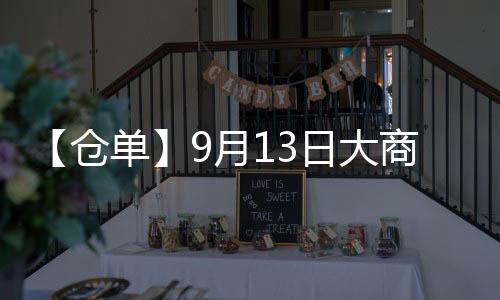 【倉(cāng)單】9月13日大商所苯乙烯期貨倉(cāng)單較上一日減少90手