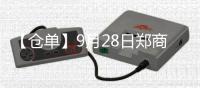 【倉單】9月28日鄭商所菜粕期貨倉單較上一日持平