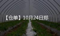 【倉單】10月24日鄭商所菜油期貨倉單較上一日減少10張