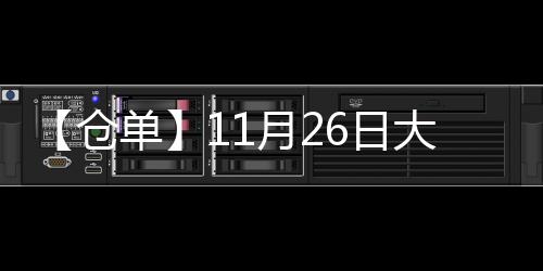 【倉單】11月26日大商所PP期貨倉單較上一日持平