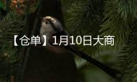 【倉單】1月10日大商所豆一期貨倉單較上一日增加1510手