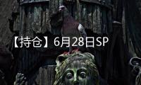 【持倉】6月28日SPDR黃金持倉量較上一日增加1.15噸