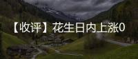 【收評】花生日內(nèi)上漲0.23%機構(gòu)稱花生期價承壓，建議逢高沽空遠月