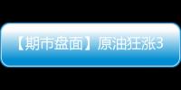 【期市盤面】原油狂漲3%滬金資金凈流入16億