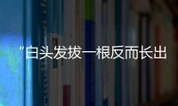 “白頭發拔一根反而長出三根”不科學，做好飲食調理，減少白發