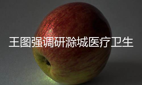 王圖強(qiáng)調(diào)研滁城醫(yī)療衛(wèi)生資源補(bǔ)短板情況_