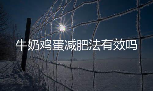 牛奶雞蛋減肥法有效嗎