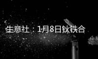 生意社：1月8日鈥鐵合金出廠參考報(bào)價(jià)下滑