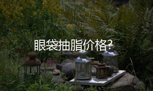 眼袋抽脂價格?