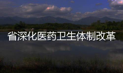 省深化醫藥衛生體制改革工作電視電話會議召開