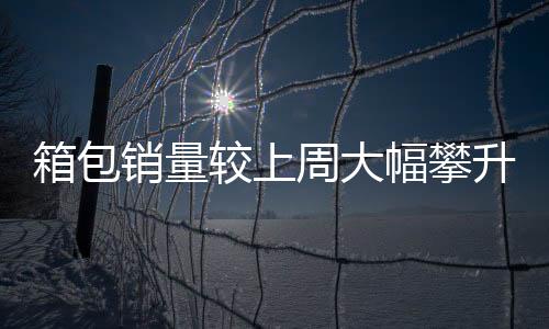 箱包銷量較上周大幅攀升