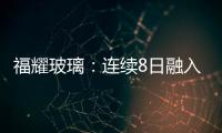 福耀玻璃：連續8日融入資金凈償還累計2313.93萬元（10