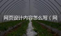 網頁設計內容怎么寫（網頁設計的具體內容）