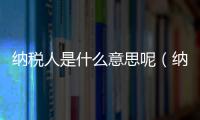 納稅人是什么意思呢（納稅人是什么意思）