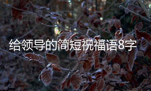 給領(lǐng)導(dǎo)的簡(jiǎn)短祝福語(yǔ)8字圖片（給領(lǐng)導(dǎo)的簡(jiǎn)短祝福語(yǔ)8字）