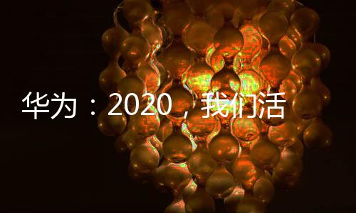 華為：2020，我們活過來了！