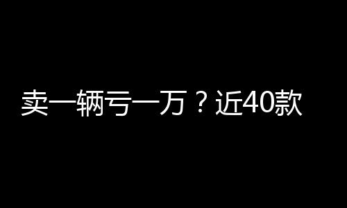 賣一輛虧一萬？近40款新能源車集中漲價 網(wǎng)友調(diào)侃：“賣積分不是錢？”