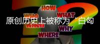 原創歷史上被稱為“白匈奴”的民族到底是黃種人還是白種人？