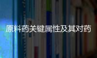 原料藥關鍵屬性及其對藥品開發的主要影響