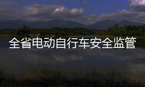 全省電動自行車安全監管推進會召開_