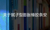 關于膩子型膨脹橡膠條安裝施工建議