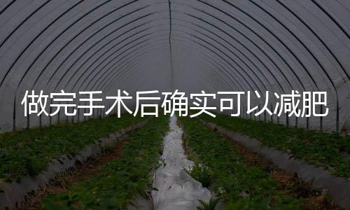 做完手術后確實可以減肥嗎？專家的解釋吧！