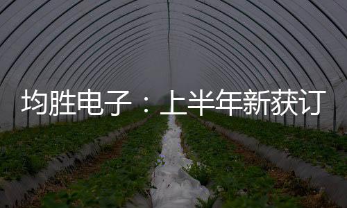 均勝電子：上半年新獲訂單總額超420億元