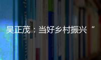 吳正茂：當好鄉村振興“領頭雁”