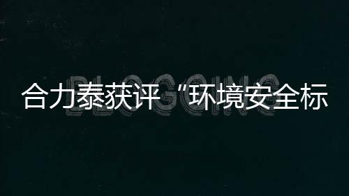 合力泰獲評“環境安全標準化示范企業”