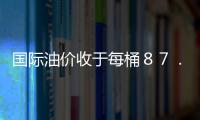 國際油價收于每桶８７．８７美元 繼續下跌