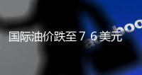 國際油價跌至７６美元 跌幅超過2%