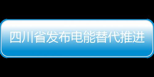 四川省發(fā)布電能替代推進(jìn)方案 計(jì)劃2025年電能占終端能源消費(fèi)達(dá)30%