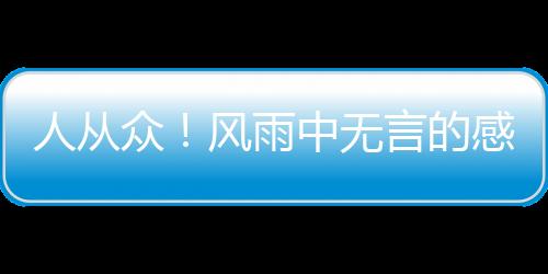 人從眾！風雨中無言的感動