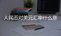 人民幣對美元匯率什么意思啊包括人民幣對美元實行單一匯率的具體內容