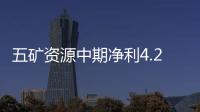 五礦資源中期凈利4.24億港元 同比增37%