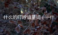 什么的叮嚀填量詞（一什么叮嚀填量詞）