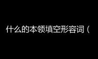 什么的本領填空形容詞（什么的本領填空）