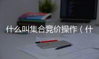 什么叫集合競(jìng)價(jià)操作（什么叫集合競(jìng)價(jià)）