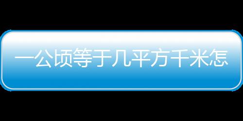 一公頃等于幾平方千米怎么算（一公頃等于幾平方千米）