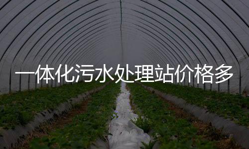 一體化污水處理站價格多少錢（污水一體化處理設備多少錢一套）