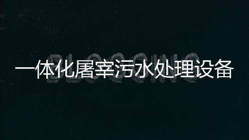 一體化屠宰污水處理設備廠家